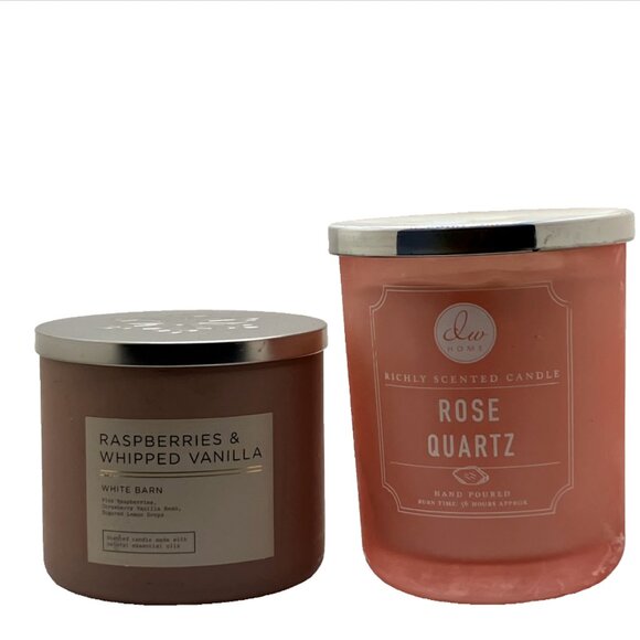 DW Home Other New 2 Scented Jar Candles Dw Home White Barn Pink